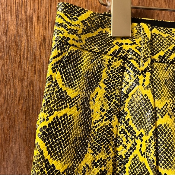 Alice Olivia Pants Eric Snakeskin-Print High Waist Flared Wide Leg Trousers 10 - Picture 11 of 14